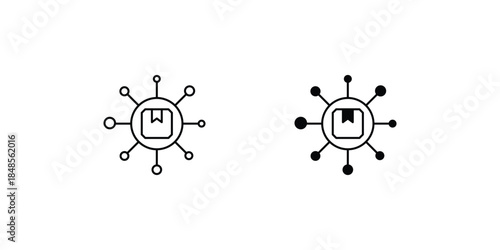 Market set icon with white background vector stock illustration