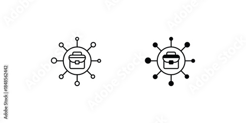 Job Opportunities set icon with white background vector stock illustration
