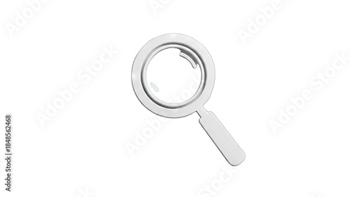 Magnifying Glass Icon on White Background