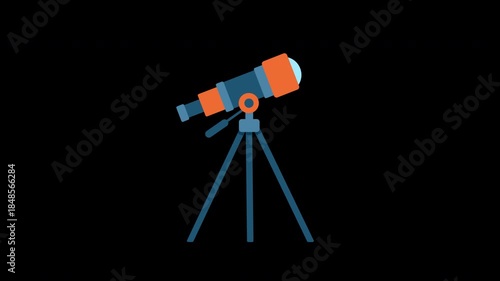 telescope icon astronomy transparent background with alpha channel