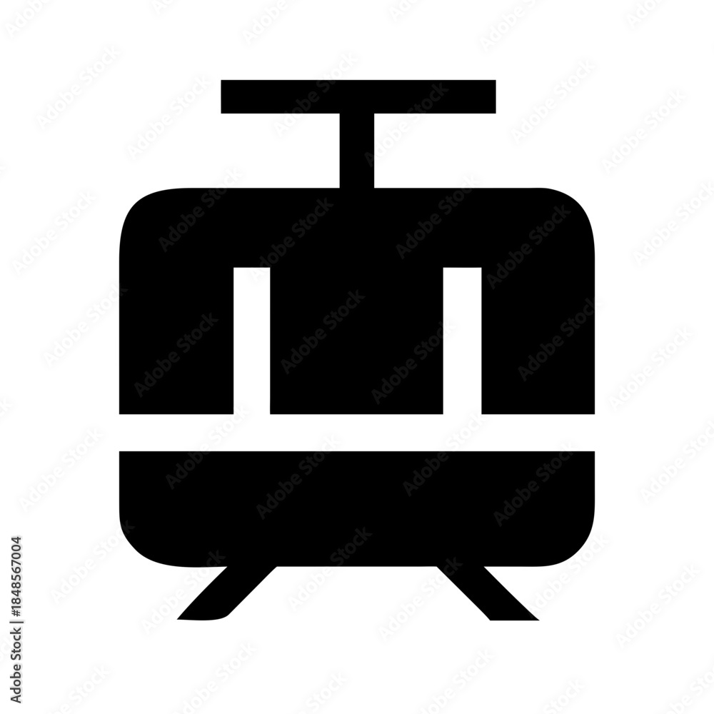 Obraz premium Tram Icon Vector Illustration