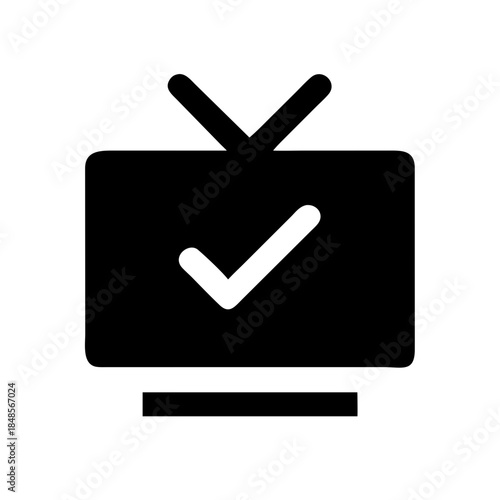 TV Check Icon Vector Illustration