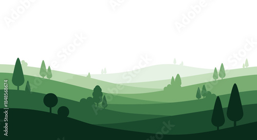 Tranquil green hills backdrop for serene moments, offering a calming, peaceful vibe, perfect for nature-themed designs and eco-friendly projects