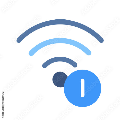 Wifi disabled icon representing connection problems, disconnection, or airplane mode
