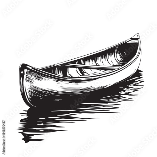 hand drawn vector illustration of a boat