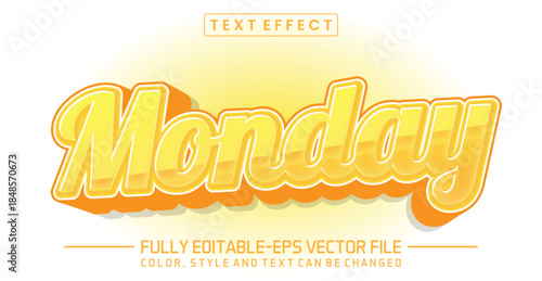 Monday font Text effect editable
