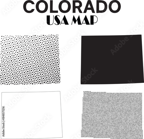 Abstract map of United States of America dots planet, lines, global world map halftone concept. Vector & illustration editable design.