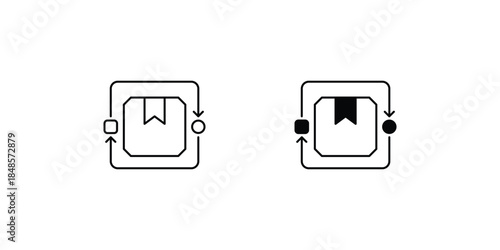 Interchangeability set icon with white background vector stock illustration