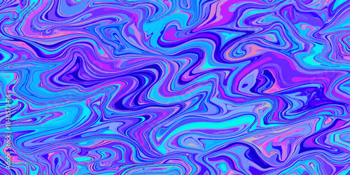 Seamless blue wave vector illustration featuring an abstract swirling pattern and flowing curves for a decorative textile backdrop or water-inspired wallpaper design.