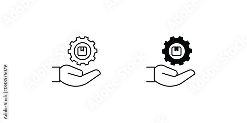 Specialization set icon with white background vector stock illustration