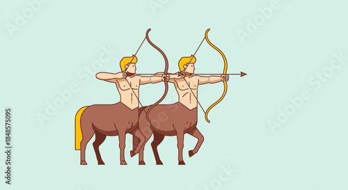 Centaur archers with transparent background