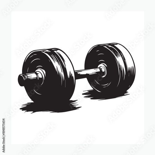 dumbbell isolated on white