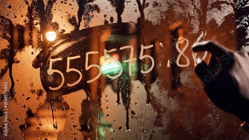 A person's hand holding a smartphone with a cityscape background at night