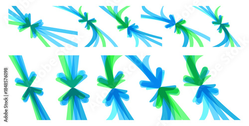 Arrow. Clash of business ideas. Concept of teams competing to achieve a goal. Dynamics. Vector for a brochure, poster, cover, postcard, presentation, flyer, or banner.