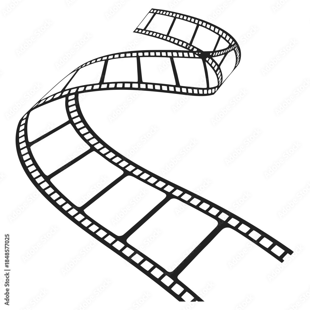 Fototapeta premium Looping Film Strip: Visual Media Icon