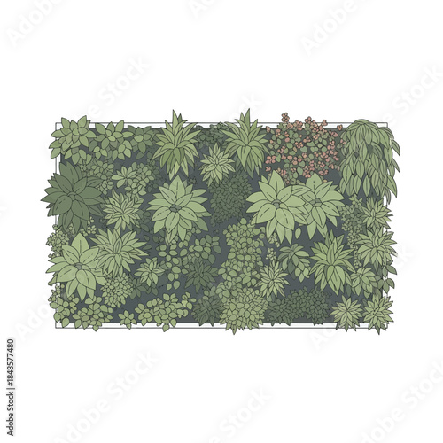 Vertical Garden Wall Full of Lush Greenery.