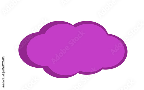 purple cloud on a white background,