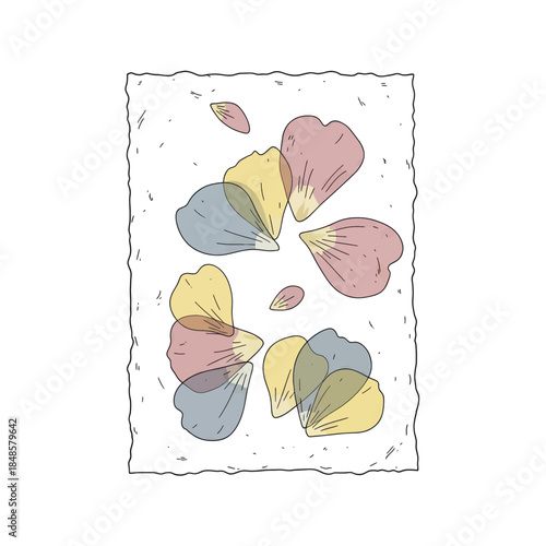 Colorful Pastel Leaves Arrangement for Artistic Illustration.