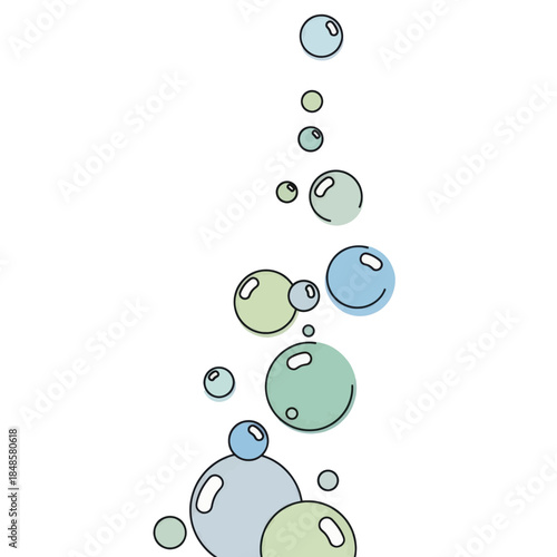 Floating Soap Bubbles Surrounded by Soft Colors.
