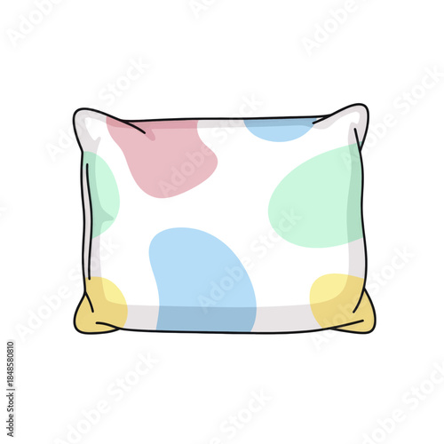 Colorful Abstract Polka Dotted Decorative Pillow.