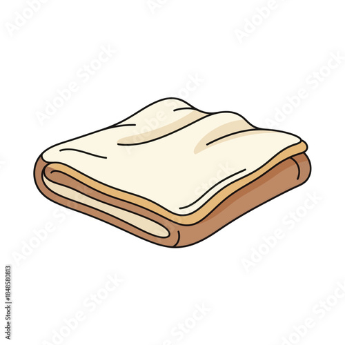 Soft folded blanket on clean surface.