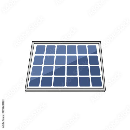 Solar Panel Array Shining Under Light.