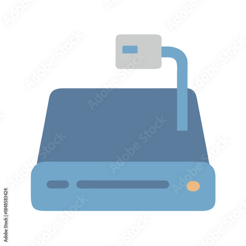 Stylized computer server image representing network infrastructure connectivity and data storage