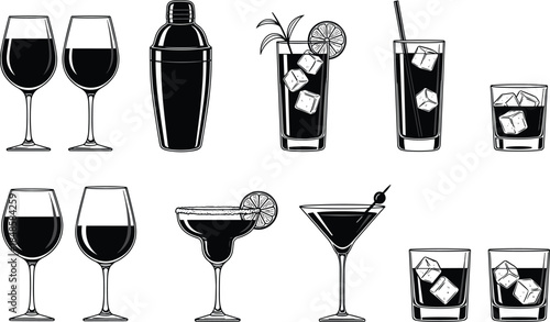 Orthodox church silhouettes set, Christian cathedral building icons, religious architecture, Russian heritage monuments, spiritual landmarks, cathedral domes, spiritual architecture, cad drawing flat 