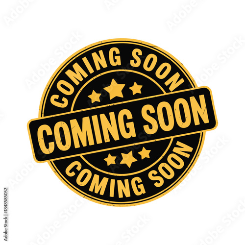 Coming Soon Vintage Circular Stamp For Launch Announcement And Branding