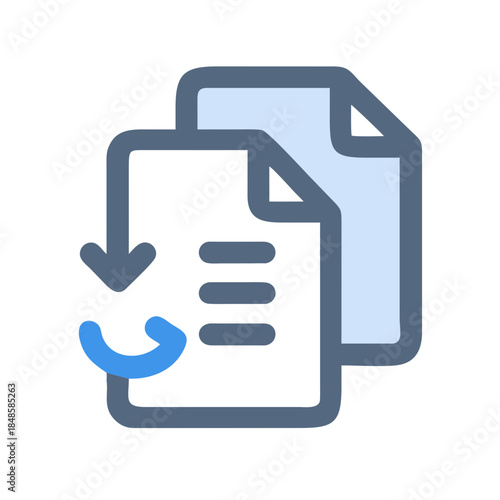 File synchronization concept with arrow icon, representing data transfer and backup