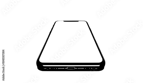 High quality realistic mobile phone mockup vector for UI UX presentation