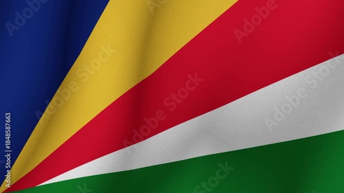 Wallpaper Mural The flag the Seychelles. The evolving national flag the Seychelles in 3d format. 1080p HD animation for presentation Torontodigital.ca