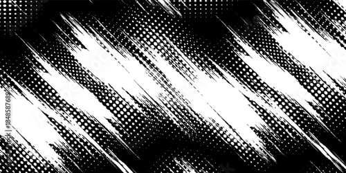 Black grunge brush stroke in white background