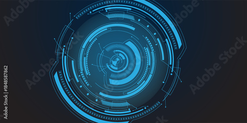 Global connection network background. World map with technology circuit boards. Internet technology concept or global communication