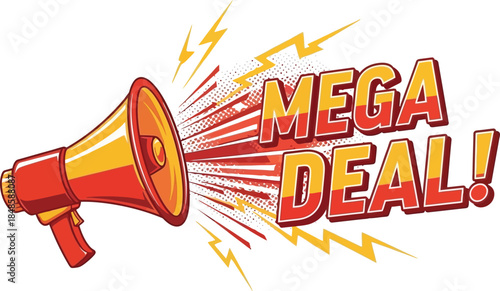 Mega Sale Special Discount Sale Advertising Design with Eye-Catching Typography