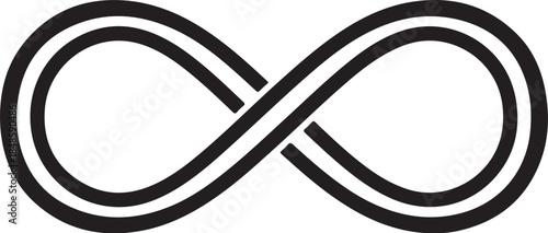 Infinity Symbol Black and White Design Element