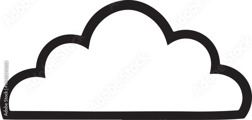 Simple Black Cloud Icon Design