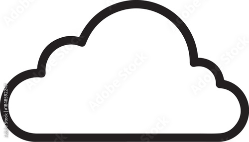 Simple Black Cloud Icon Design