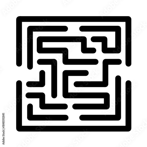 Minimalist escape game puzzle vector icon