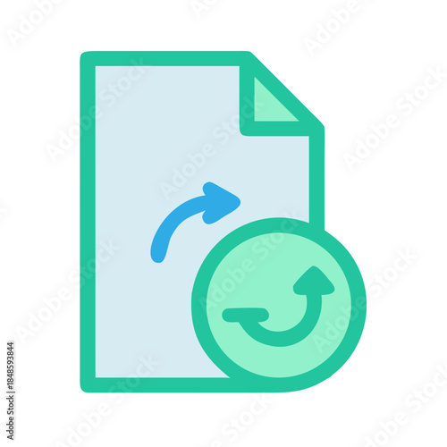 File synchronization icon showcasing data backup and recovery strategy on black background