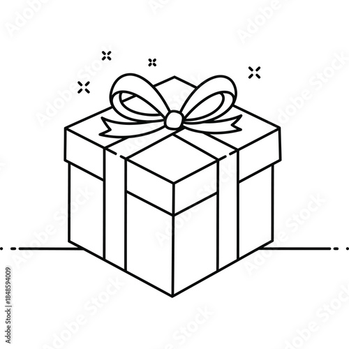 Beautifully Wrapped Gift Box with Decorative Ribbon for Celebrations and Special Occasions
