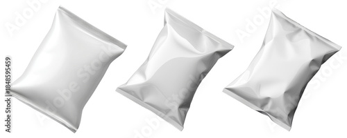 chips packaging mockup set, isolated on background.