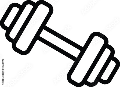 Dumbbell for fitness and exercise outline icon