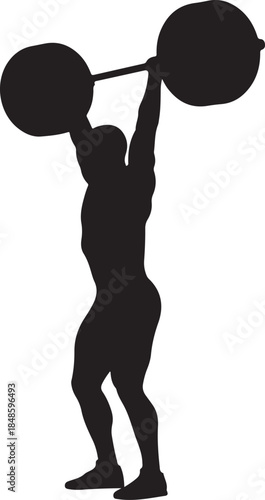 Weightlifter Lifting Barbell