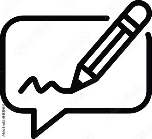 Edit comment icon design message bubble and pencil