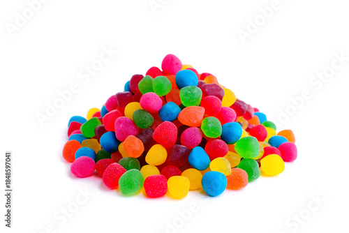 Jelly candies, isolated on white background