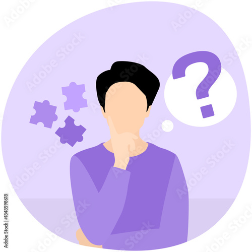 People Thinking Illustration