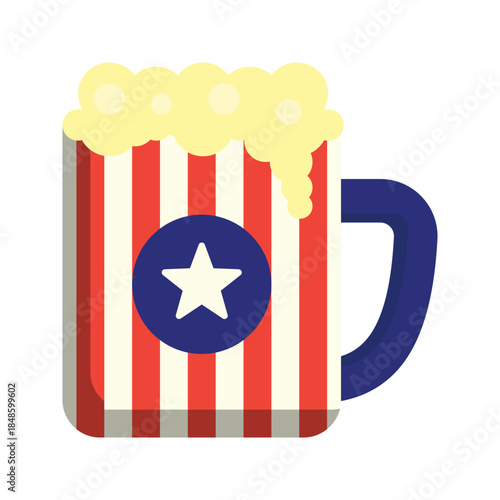 American beer isolated on white