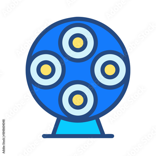 Blue Fortune Teller Machine Icon for Prediction and Mystic Themes