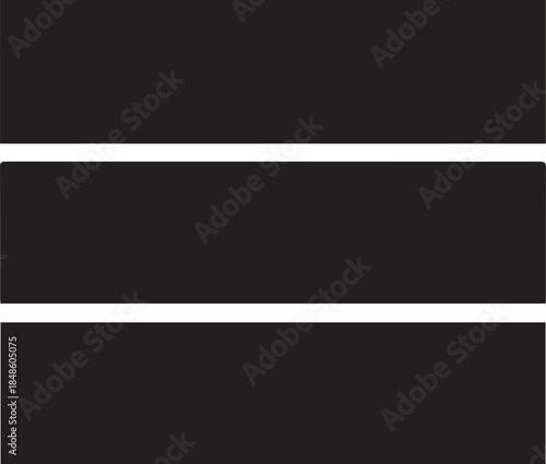 Three horizontal black bars with white dividing lines